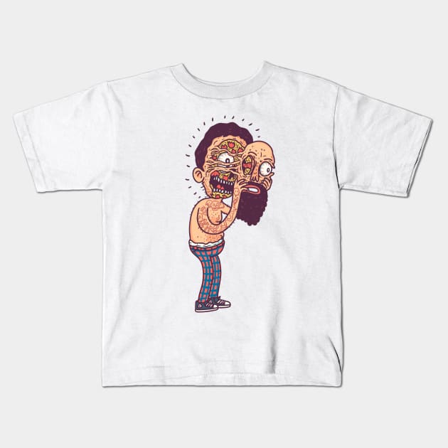 Pizza Dude Kids T-Shirt by hex